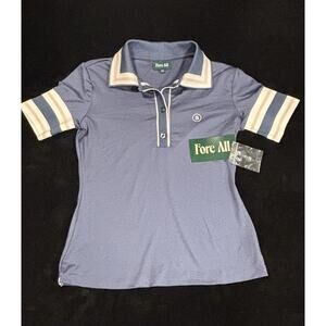 Fore All Women’s XS Indigo Collared Golf Polo New With Tags